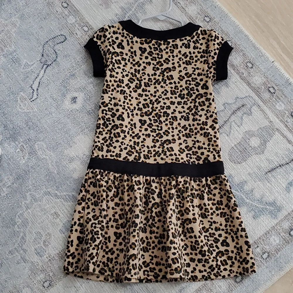 Gymboree Girls Leopard Animal Print Bow Dress Sz6
